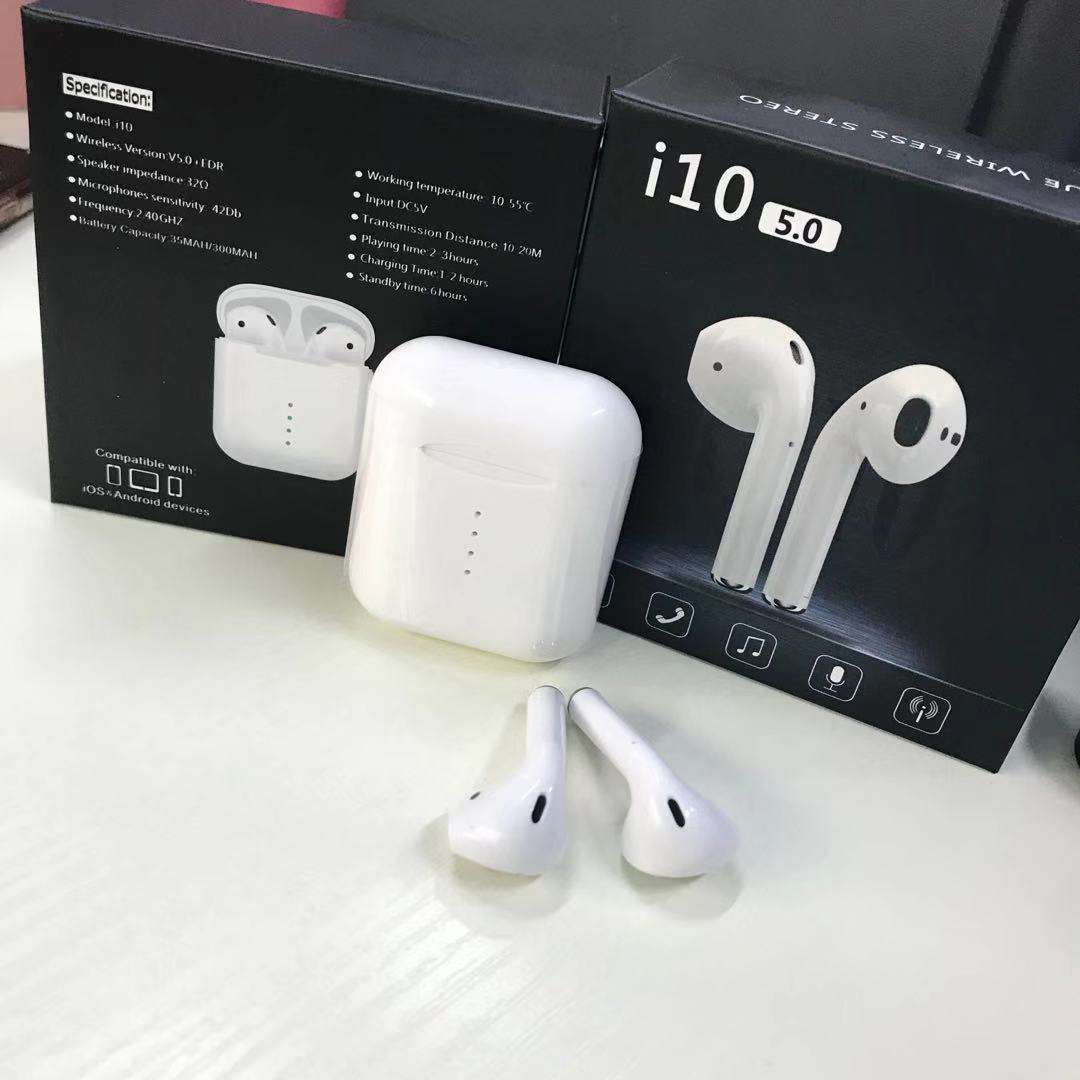 I10 wireless Bluetooth headset 5.0 dual call genuine copper ring speaker touch headset