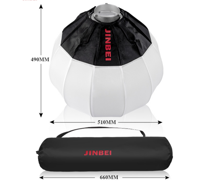 金贝51cm球型柔光罩柔光箱柔光球闪光灯led摄影灯无影灯罩便携
