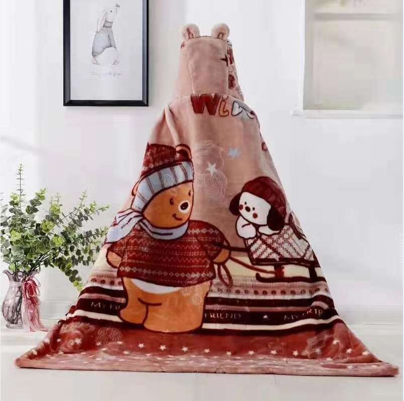 Raschel blanket upgrade embossed cloud blanket, long cape cape, hugging blanket, cover blanket, children's blanket Item Picture