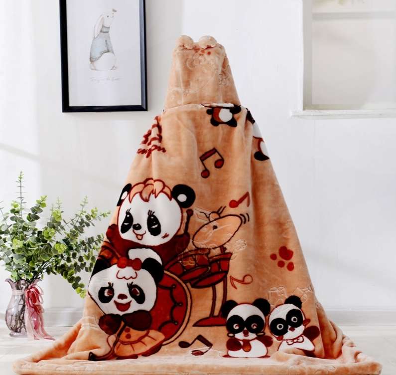 Raschel blanket upgrade embossed cloud blanket, long cape cape, hugging blanket, cover blanket, children's blanket Application Scenario