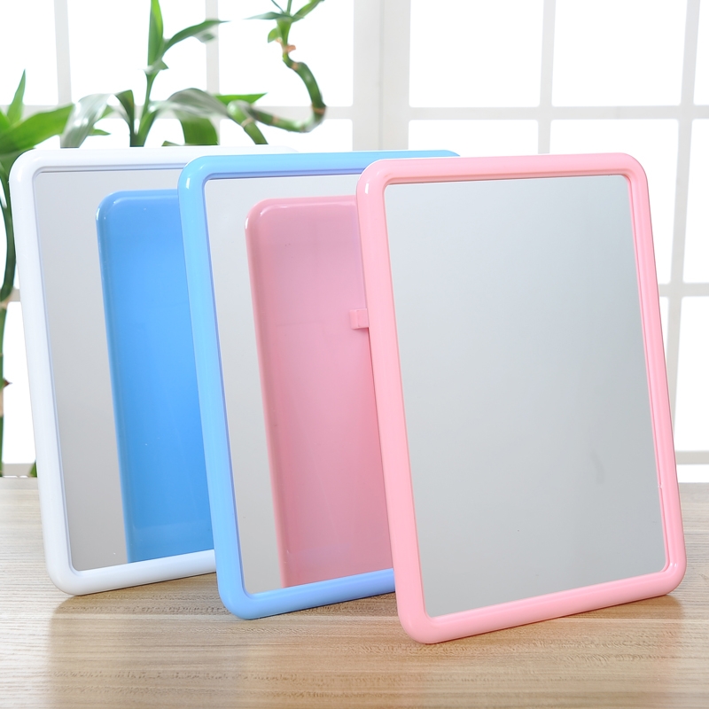 Large Square Desktop Makeup Mirror Multi-Functional Folding Mirror Student Bedroom Mirror Can Be Hung Wall Mirror Portable Mirror undefined