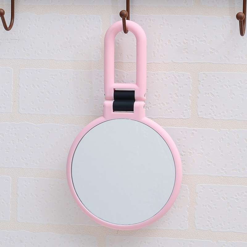 Double-Sided Desktop Makeup Mirror 10X Magnification Mirror Princess Mirror Portable Folding Hand Hold Handheld Handle Mirror Portable Mirror details Picture