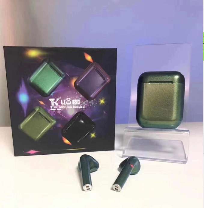 K08 wireless Bluetooth headset 5.0 dual copper ring touch headset low power consumption