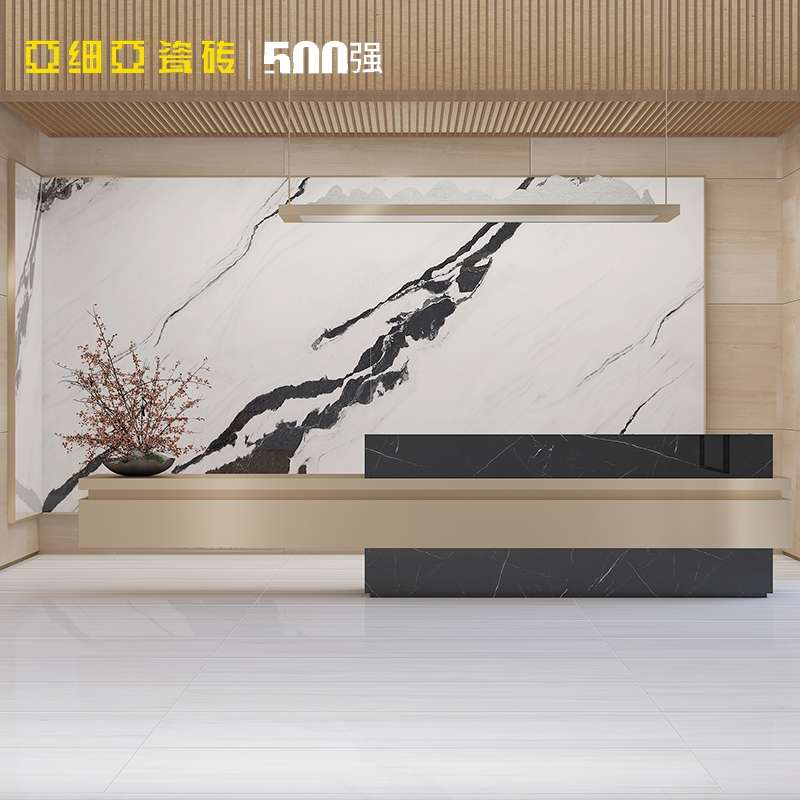 亚细亚瓷砖客厅厕所地板砖白色900X1800大板大理石瓷砖波士顿原石