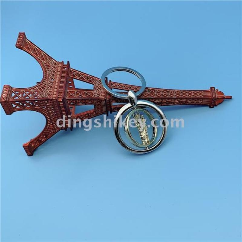 Zinc alloy hinge round interlocking gold key buckle Specification image