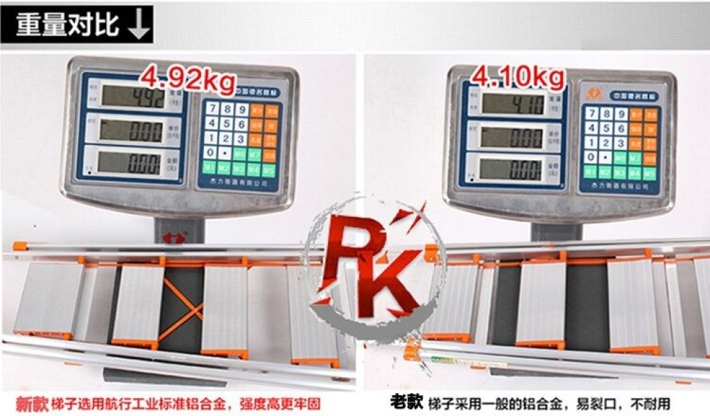 不锈钢铁铝合金折叠家用梯 家用多步梯 家用人字折叠梯 装修梯子高质量高品质D型家用梯详情图10