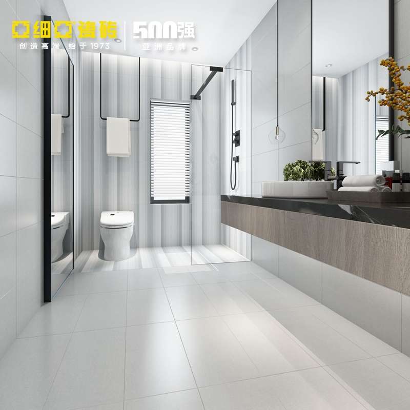 亚细亚瓷砖客厅卫生间厕所地板砖白色300X600大理石瓷砖玛佐尼