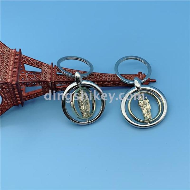 Zinc alloy hinge round interlocking gold key buckle details Picture