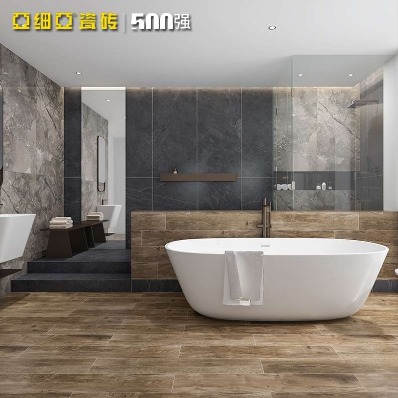 Asia Tile living room floor tile with wood grain 900*1800, solid wood texture marble tile Foster 21R details Picture