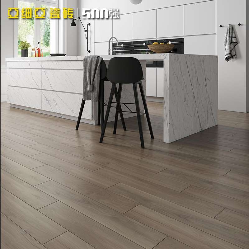 Asia Ceramic tiles for living rooms, bathrooms and floor tiles with wood grain of 150*900, solid wood texture, 0 formaldehyde, walnut wood details Picture