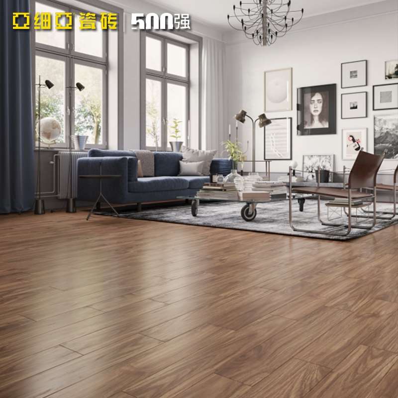 Asia Ceramic tiles for living room and bathroom floor tiles with wood grain of 150*900, solid wood texture, 0 formaldehyde, yellow elm wood Specification image