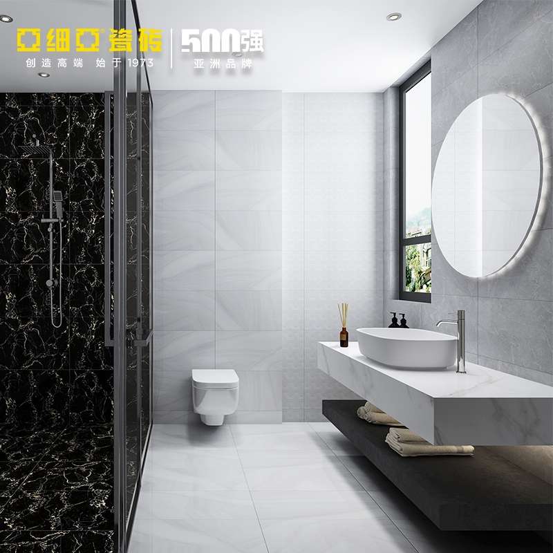 The floor tiles for the living room, kitchen and bathroom in Asia are 300X600 white, and the marble is Italian snowflake white details Picture