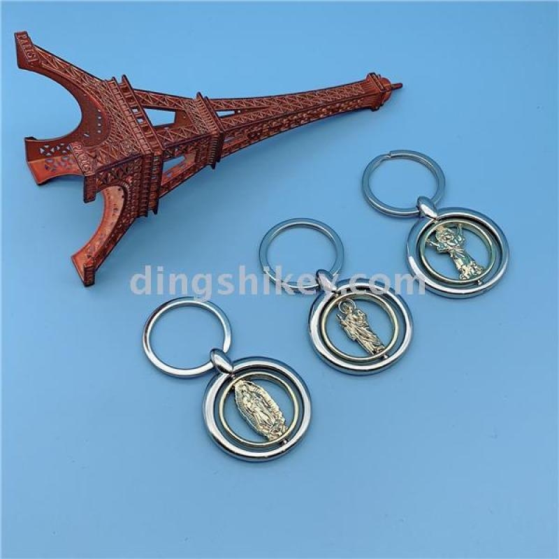 Zinc alloy hinge round interlocking gold key buckle