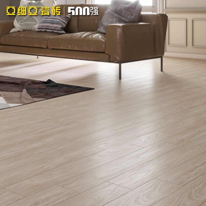 Asia Ceramic tiles for living room and bathroom floor tiles with wood grain of 150*900, solid wood texture, 0 formaldehyde, birch wood details Picture