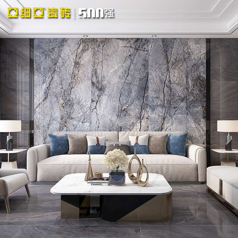 Asia Tiles, living room, bathroom, floor tiles, large slabs, 1200X2400, marble tiles, Morandi Foggy City details Picture