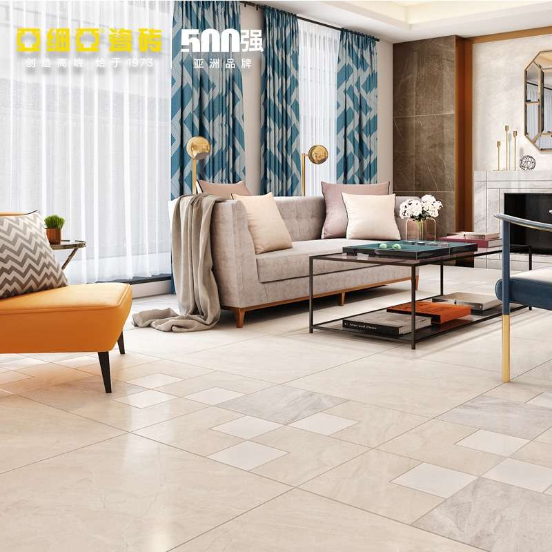 The floor tiles for the living room, bathroom and toilet of Asia Tiles are yellow and 800X800. The marble tiles are Athens beige