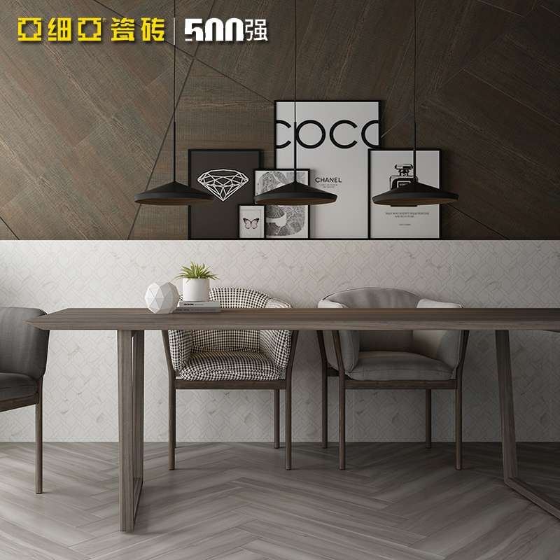 亚细亚瓷砖客厅地板砖木纹900*900实木质感大理石瓷砖非洲黄檀木产品图