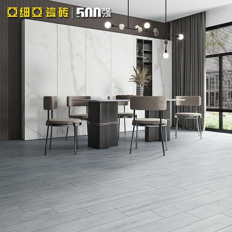 Asia Ceramic tiles for living rooms, bathrooms and floor tiles with wood grain of 150*900, solid wood texture, 0 formaldehyde, white oak Specification image