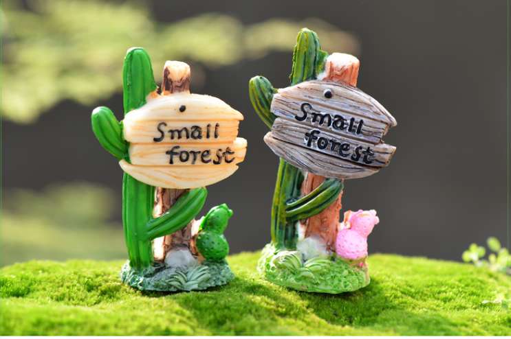Moss micro landscape, resin crafts meaty landscaping pieces, cactus green brand small pieces DIY materials thumbnail