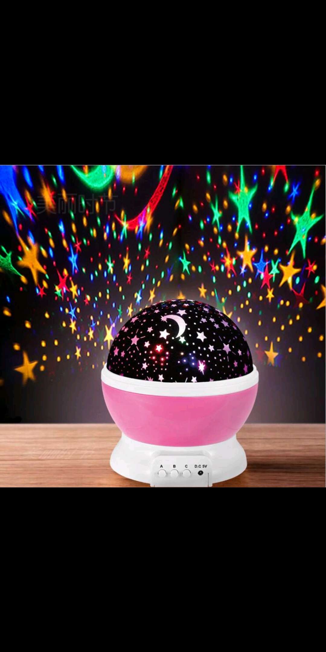 Dreamy and romantic revolving starry sky projection lamp dazzle color bedroom full of star projection lamp small night light thumbnail