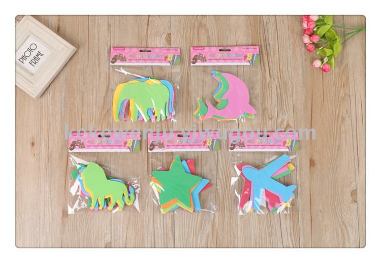 EVA large paste children's shape recognition, children and toddlers' diy handicraft material shape pasting color paper Application Scenario