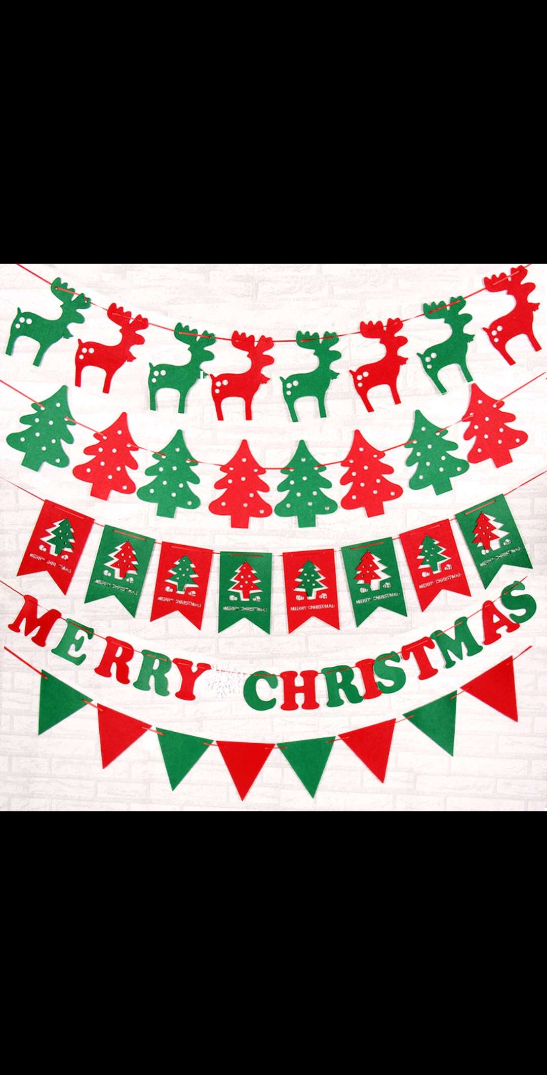 圣诞节装饰用品商场布置毛毡无纺布圣诞树老人挂件外贸