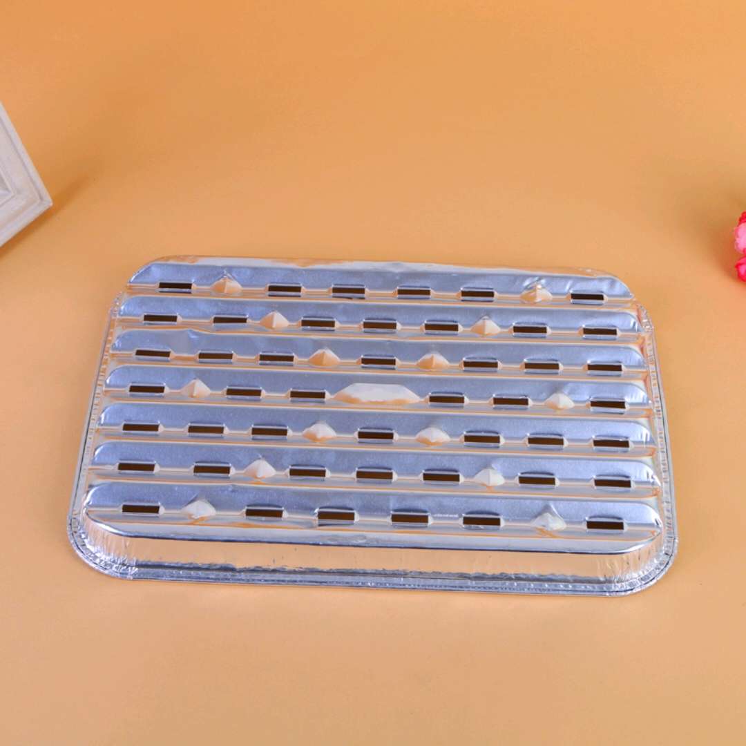 厂家直销 铝箔容器铝箔烧烤盘 340*235*20mm产品图