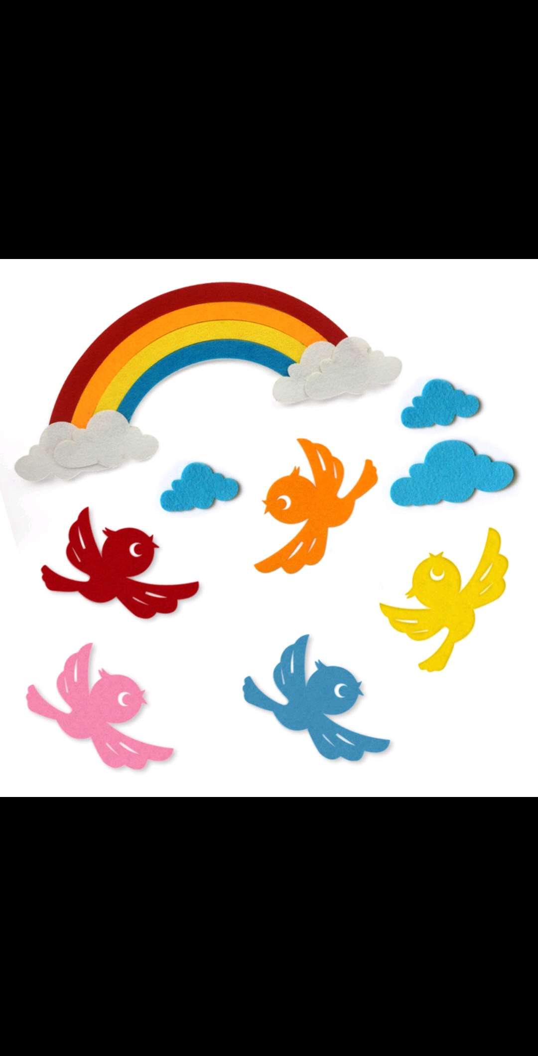 Three-dimensional felt fabric decorative stickers for the background wall of a kindergarten details Picture