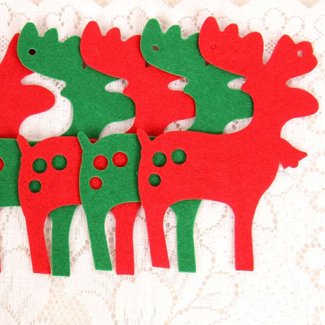 圣诞节装饰用品商场布置毛毡无纺布圣诞树老人挂件外贸细节图