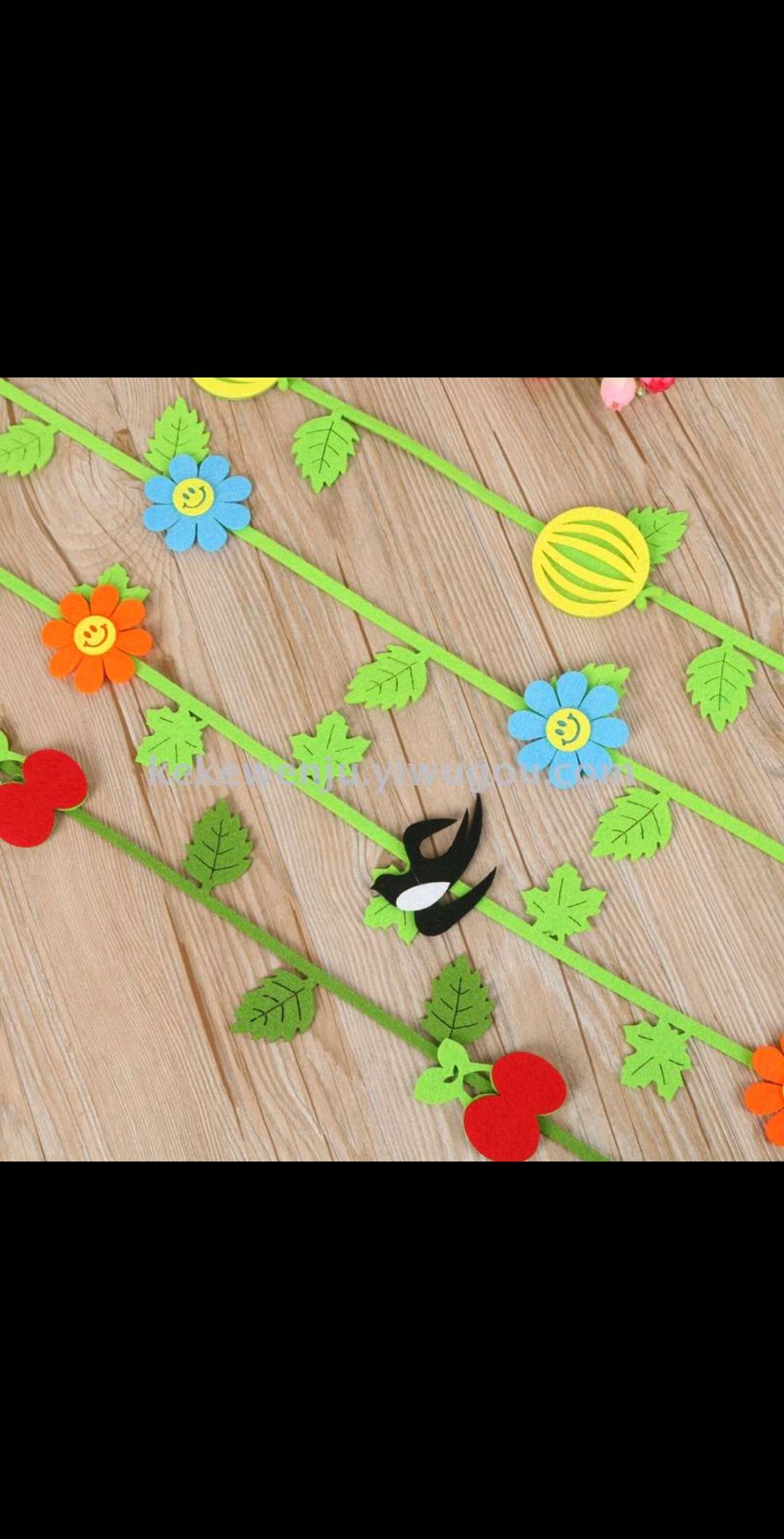 Non-woven fabric is used for the decoration of children's rooms, flower walls, and the environment of kindergartens and primary school classrooms