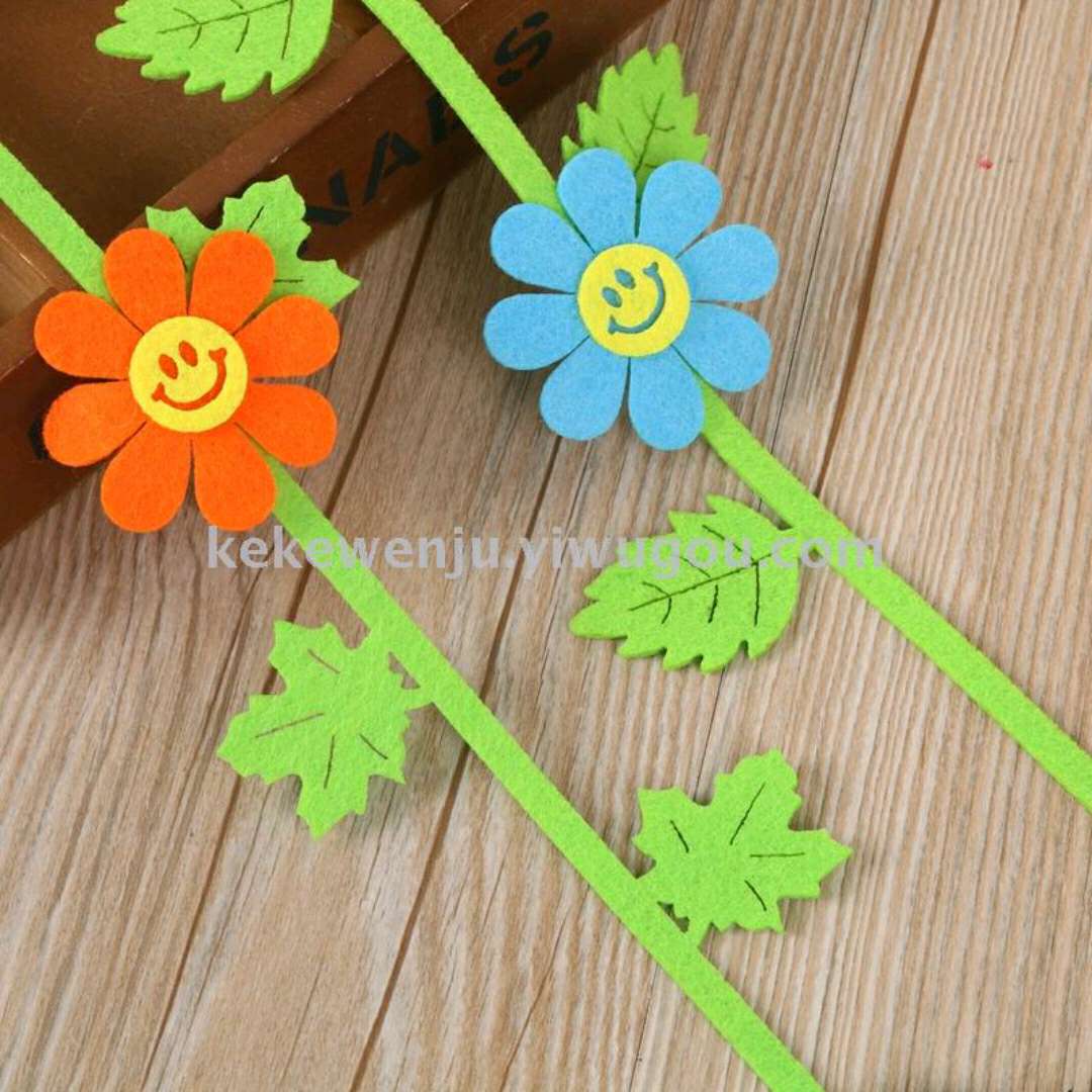 No tejido habitación de niños flores pared pegamento jardín de infantes escuela primaria aula ambiente disposición decoración no tejido details Picture
