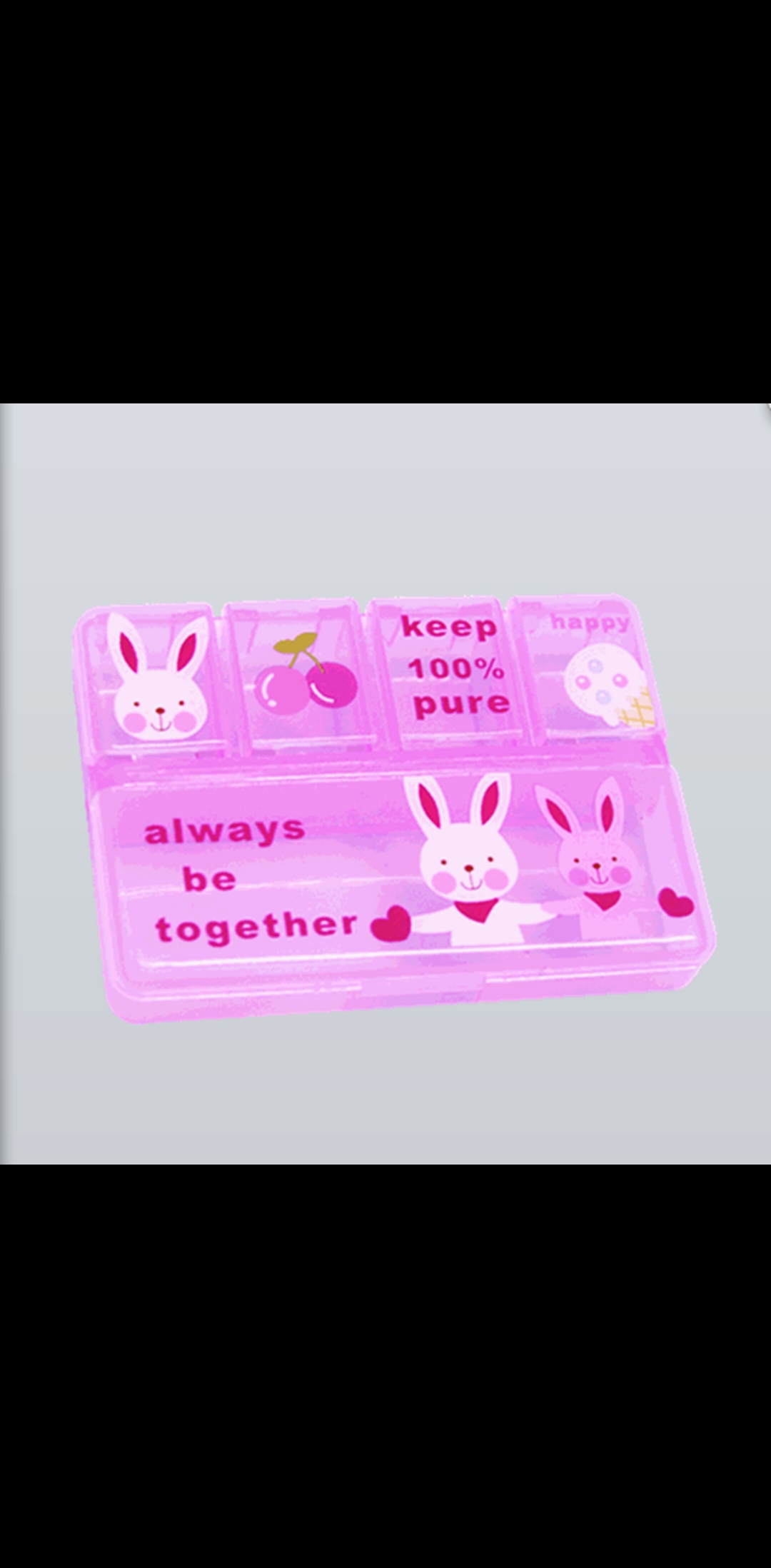 Manufacturers direct long square 1+4 box portable medicine box memory-box medicine box cartoon small medicine box parts box thumbnail