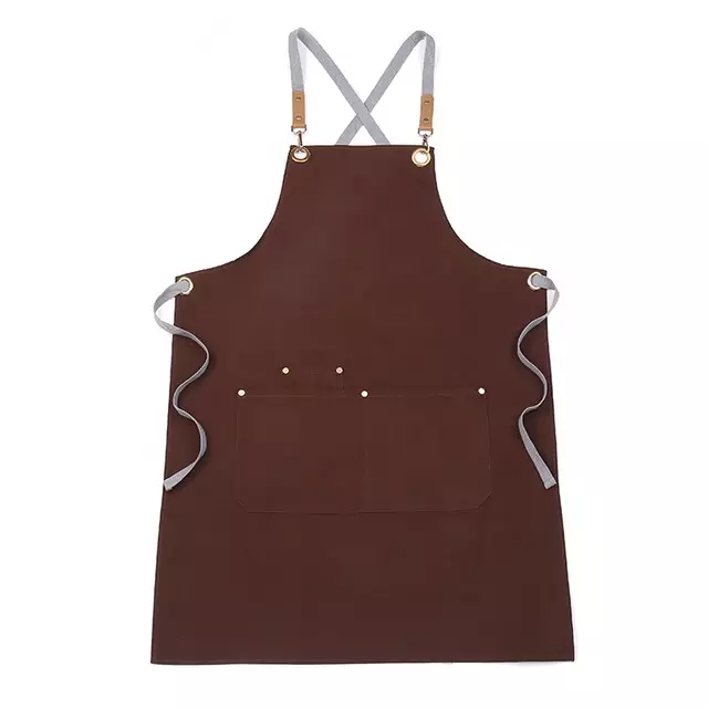 Canvas apron with suspenders