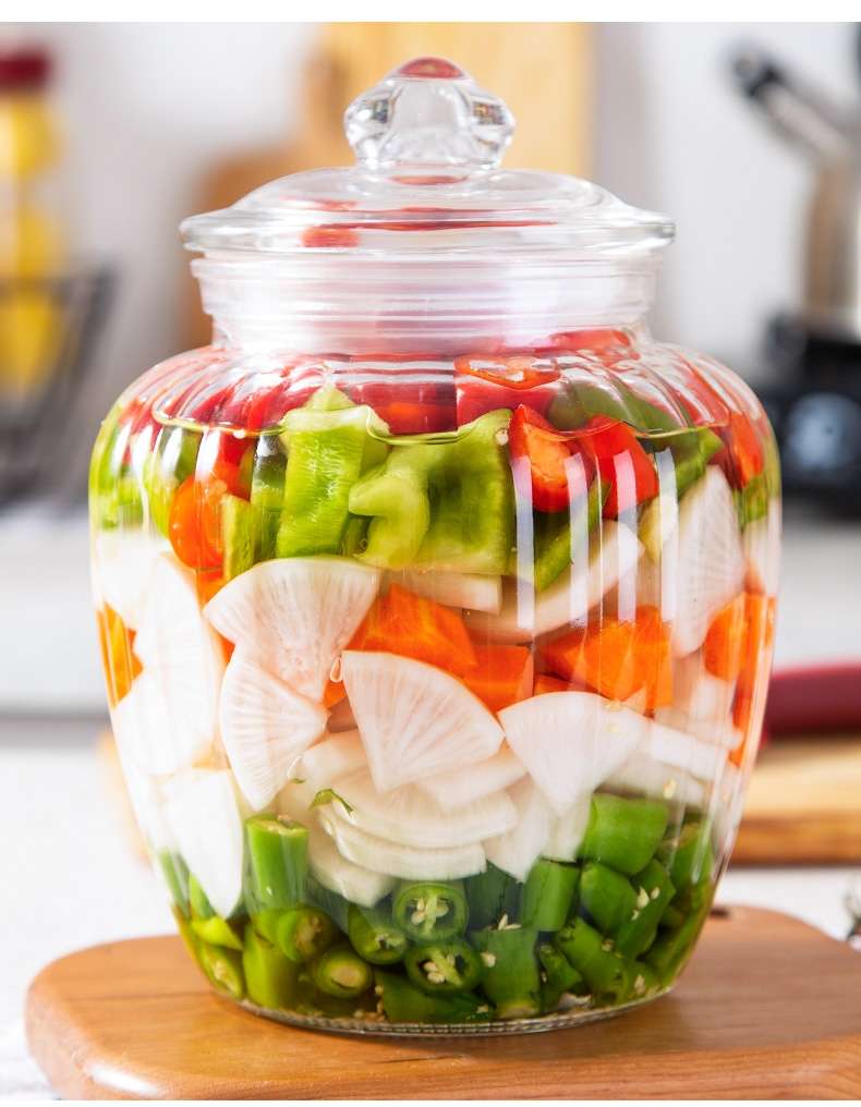 Glass bottles, sealed jars, pickling storage jars, food household pickle jars, candy jars, pickled vegetable bottles, pickled vegetable jars details Picture