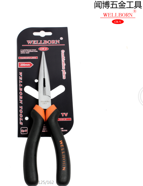 8 "Wenbo plastic bag handle needle-nose pliers Needle-nose pliers Multi-function pliers Wire pliers Fishing pliers thumbnail