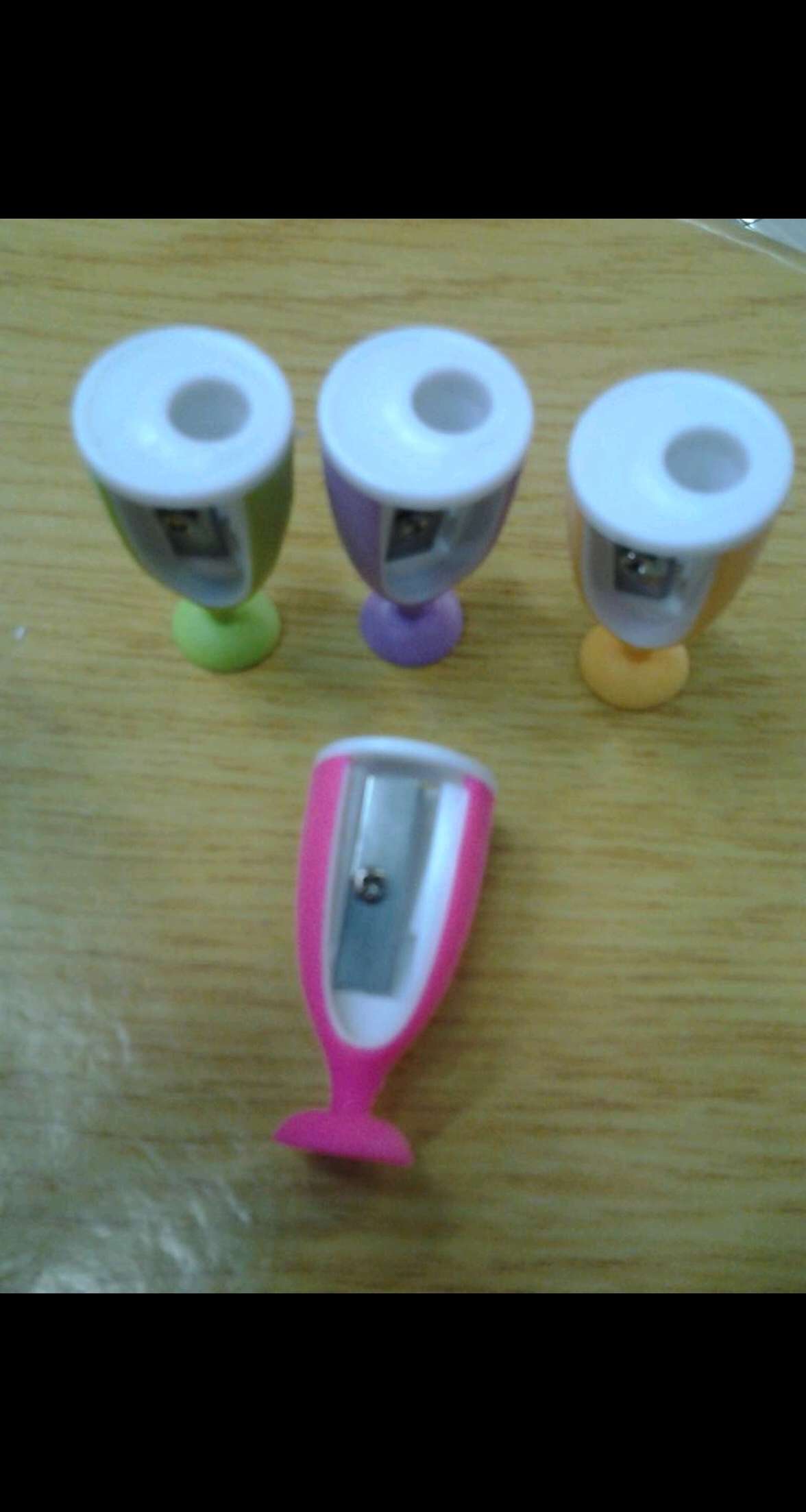 Yiwu quality wine glass-shaped pencil sharpeners