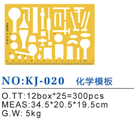 N0: KJ020 chemical template for drawing for teachers and students