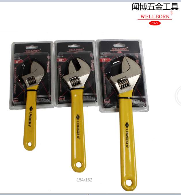 8-Inch 8-Inch Open Open Open Handle Wrench Adjustable Wrench Multi-Function Wrench 8-Inch Adjustable Wrench Plastic Handle details Picture