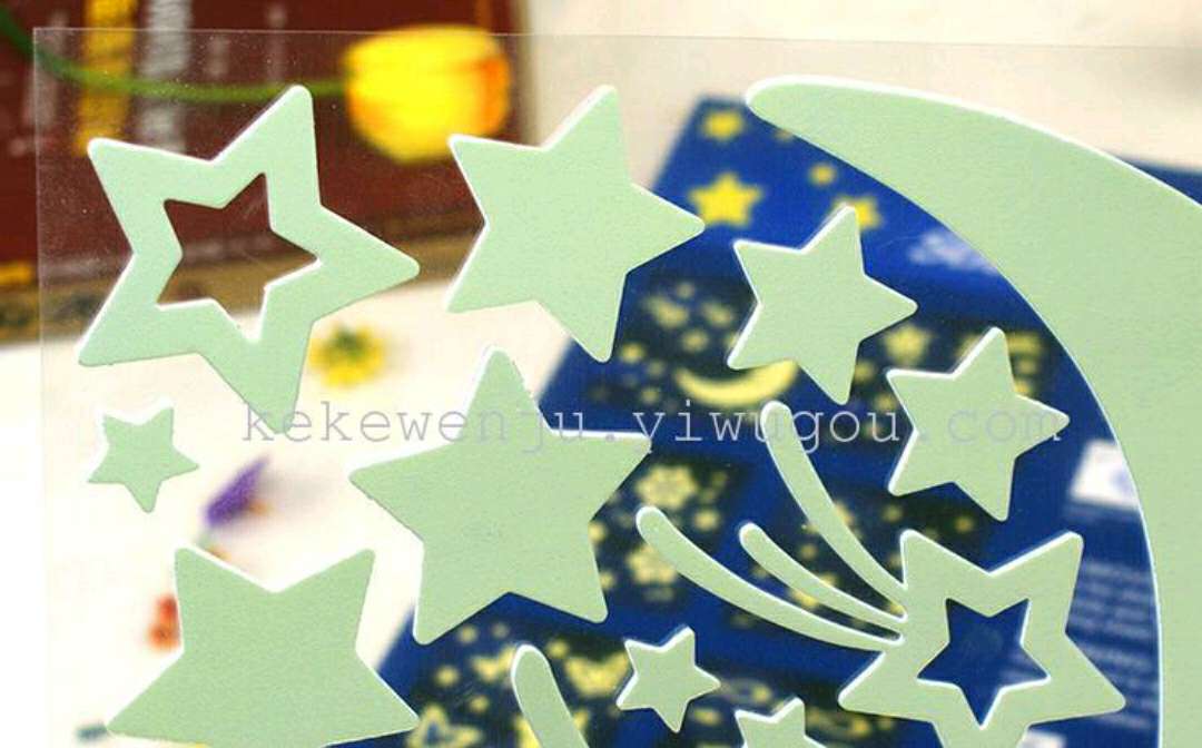 EVA luminous wall stickers, living room and bedroom background fluorescent wall stickers Application Scenario