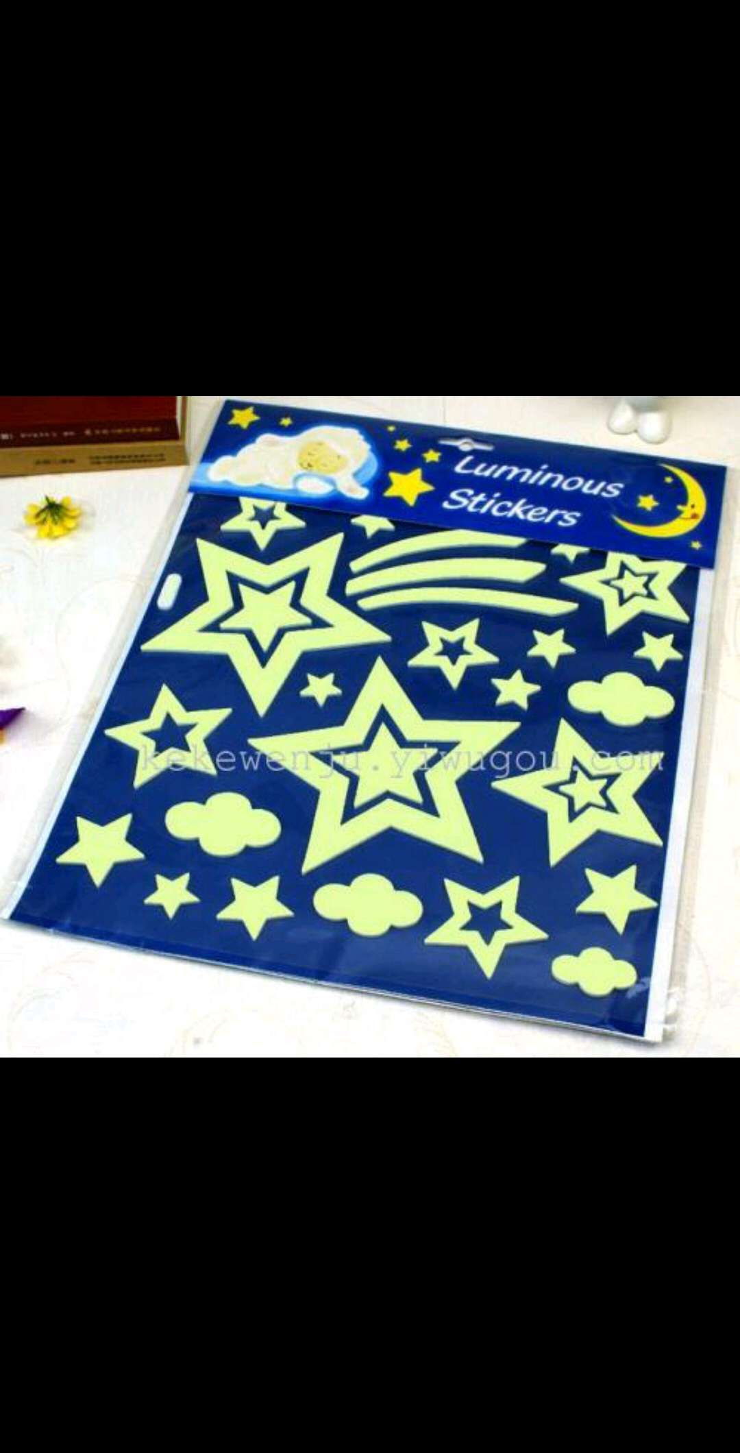 EVA luminous wall stickers, living room and bedroom background fluorescent wall stickers Item Picture
