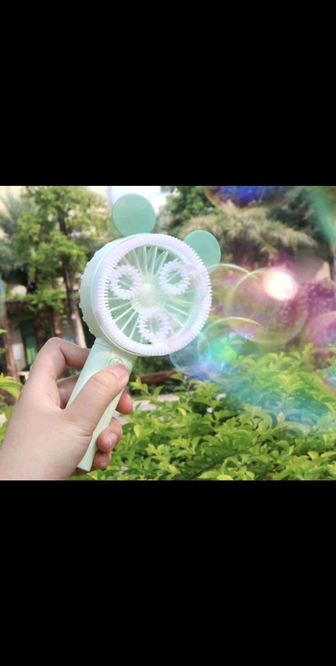 Bubble machine fan small night light two-in-one mini Fan USB Fan portable fan handheld fan