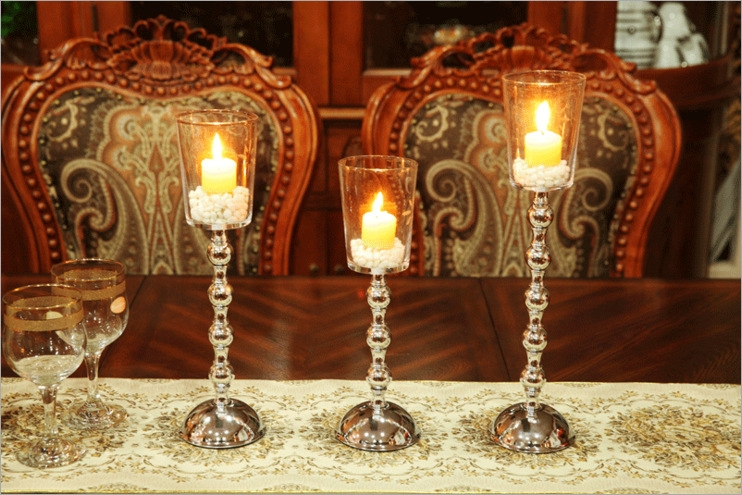 欧式烛台浪漫烛光晚餐婚庆烛台酒吧KTV创意客厅装饰摆件