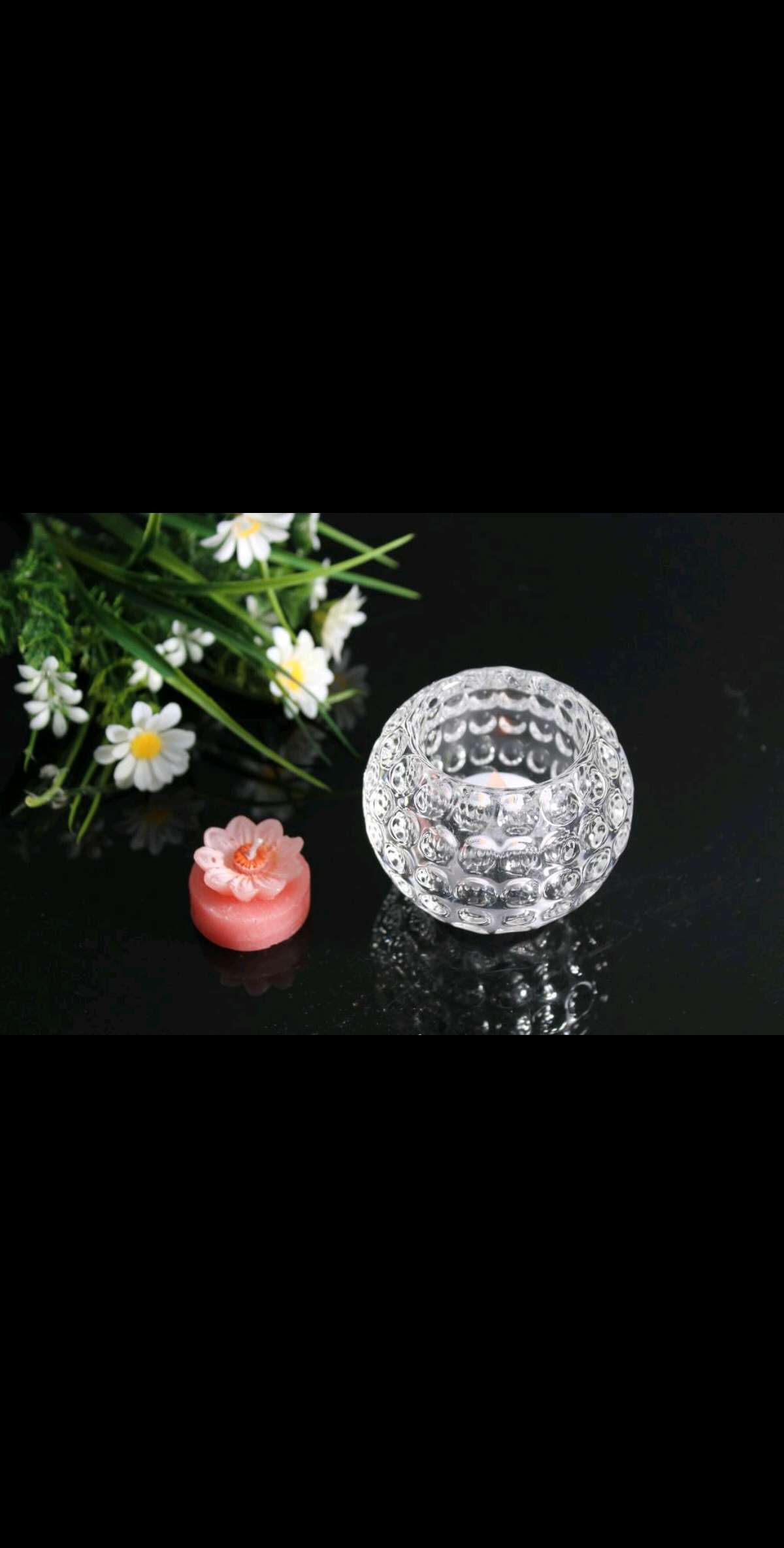 透明玻璃烛台   水晶烛台 茶蜡杯 蜡烛杯细节图