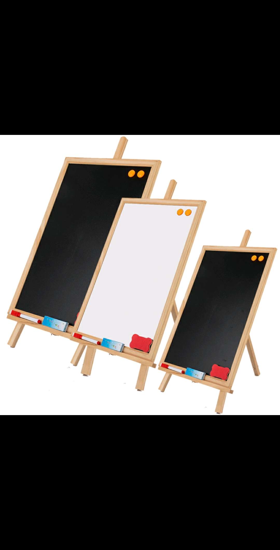Desktop mini desktop children's small blackboard, shop home magnetic double-sided chalk handwriting billboard stand type