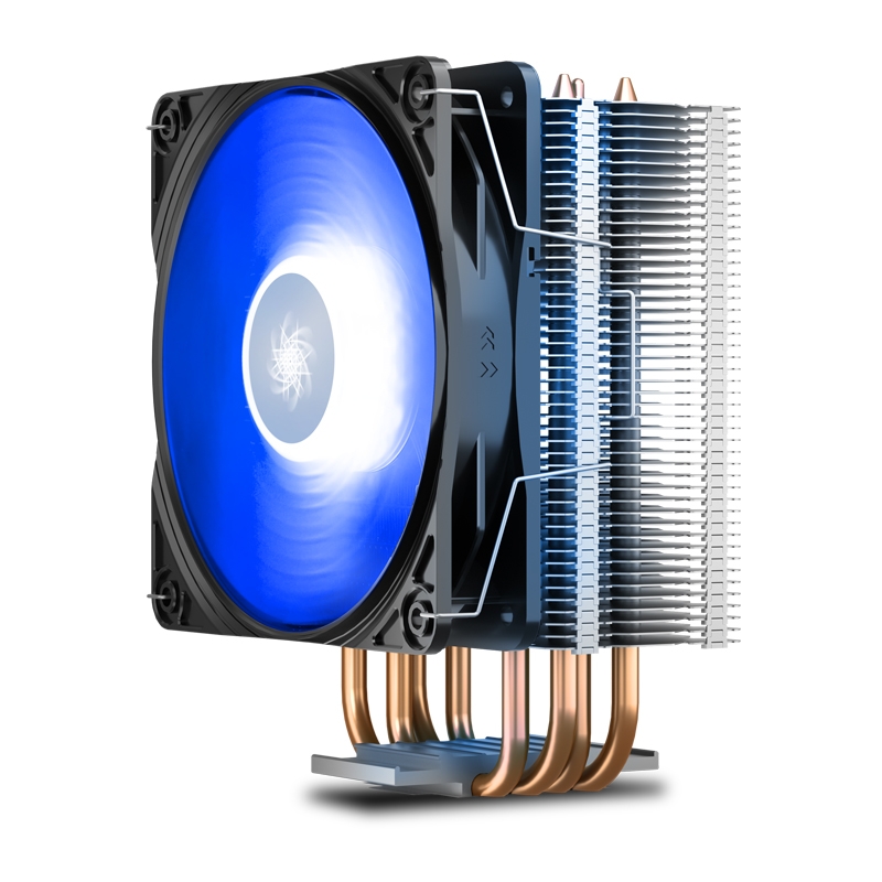 九州风神玄冰400 cpu散热器主机风扇铜管1155静音amd台式电脑AM4（蓝光）图