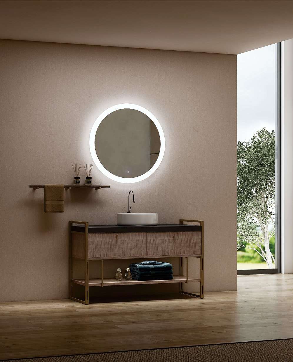 Weibao Selects the best-selling stainless steel light luxury bathroom cabinet V-0101