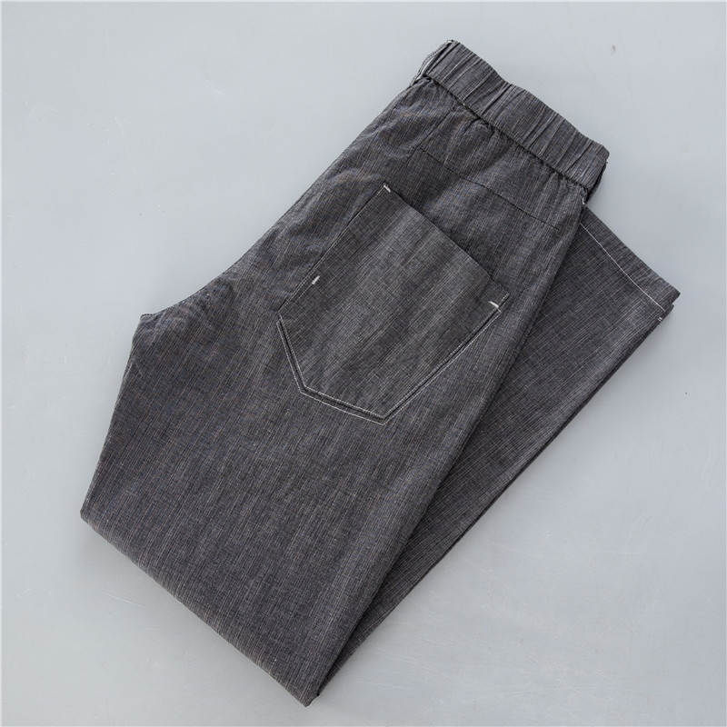 Men's summer thin breathable casual pants with stripes and slim feet overalls thumbnail