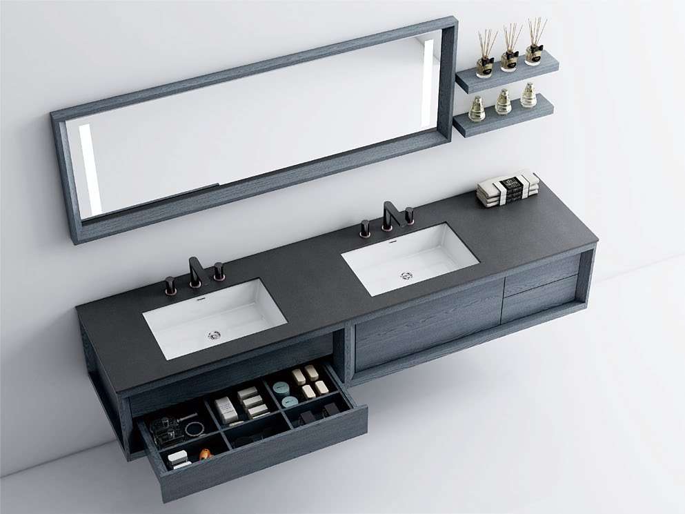 Weibao Select Bathroom Cabinet V-0302 Aurora Black details Picture