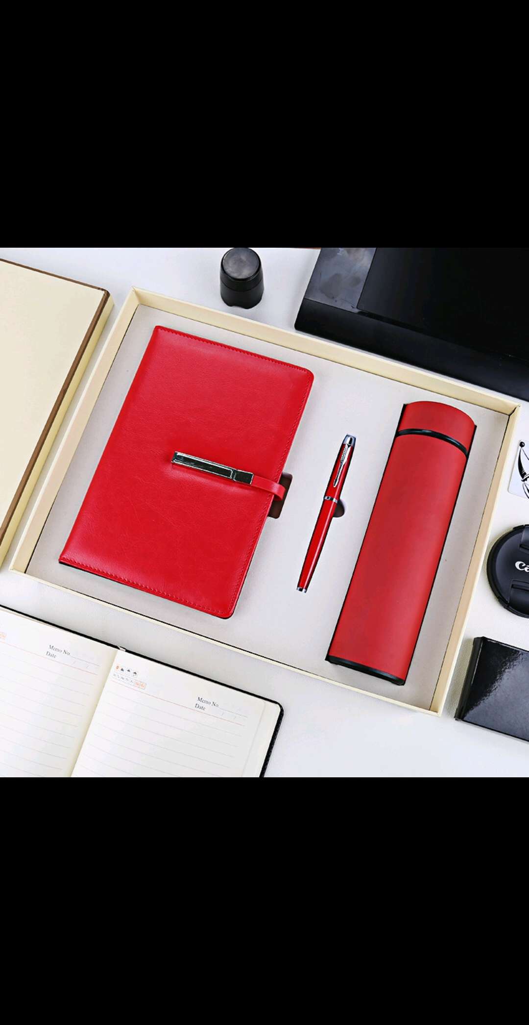 金属中性笔杯笔记本商务礼品套装定制logo刻字创意赠品办公会议礼品 保温杯套装