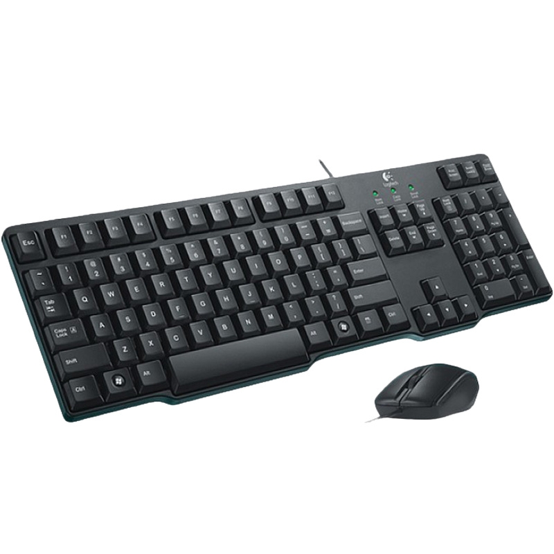 罗技MK100有线键盘鼠标键鼠套装圆孔PS2接口办公